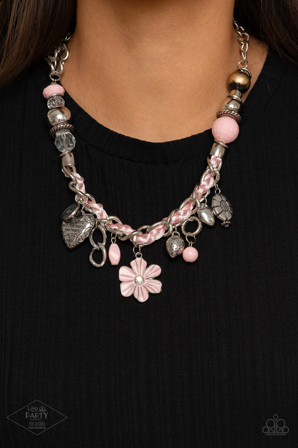 Paparazzi ♥ Charmed, I Am Sure - Pink ♥  Necklace