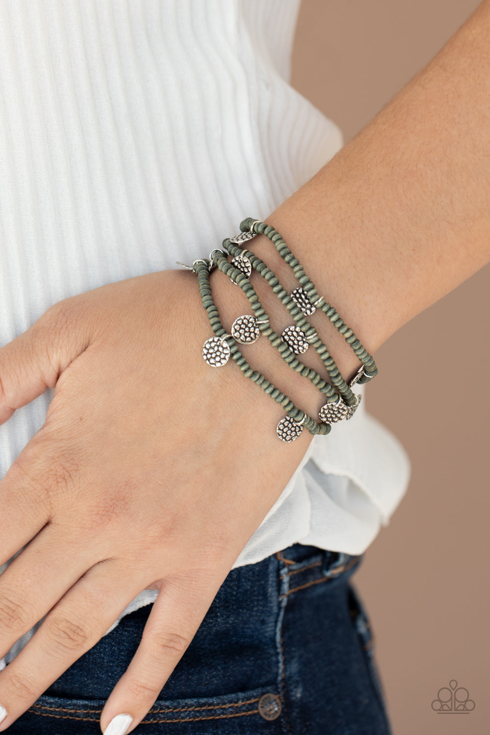 Paparazzi ♥ WOODnt Count It - Silver ♥  Bracelet
