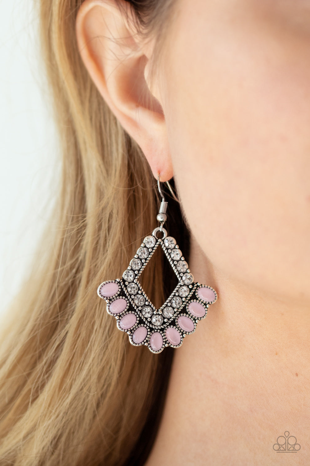 Paparazzi ♥ Just BEAM Happy - Pink ♥  Earrings
