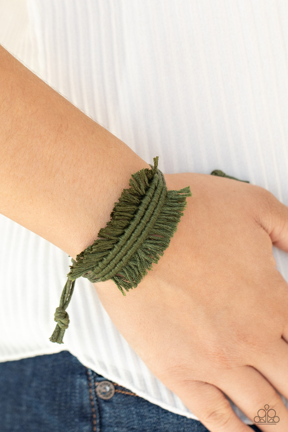Paparazzi ♥ Make Yourself at HOMESPUN - Green ♥  Bracelet