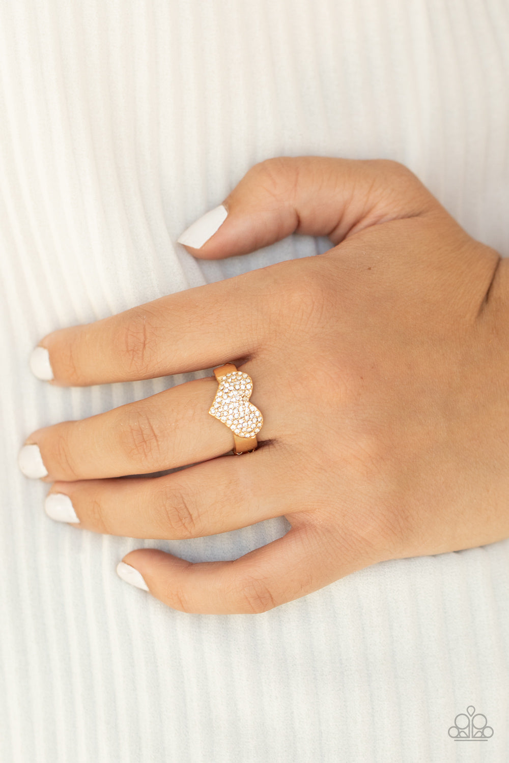 Paparazzi ♥ Heart of BLING - Gold ♥  Ring