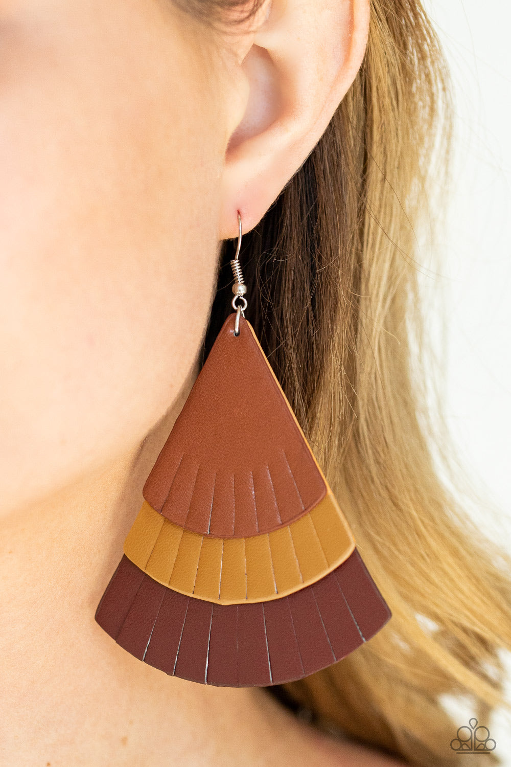 Paparazzi ♥ Huge Fanatic - Multi ♥  Earrings