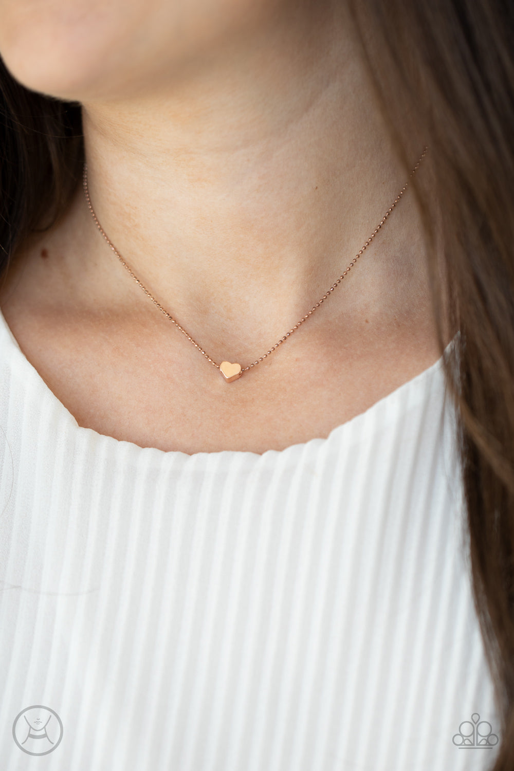 Paparazzi ♥ Humble Heart - Rose Gold ♥  Necklace