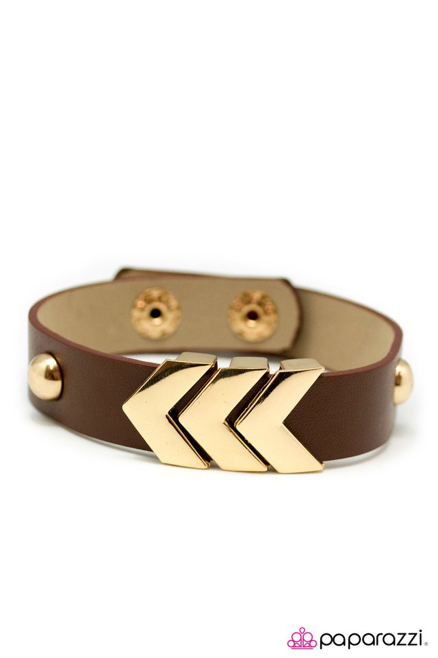 Paparazzi ♥ Rebel Hearts - Brown ♥ Bracelet