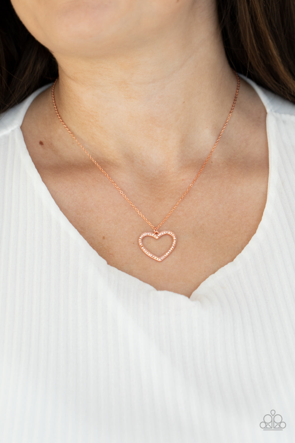 Paparazzi ♥ GLOW by Heart - Copper ♥  Necklace