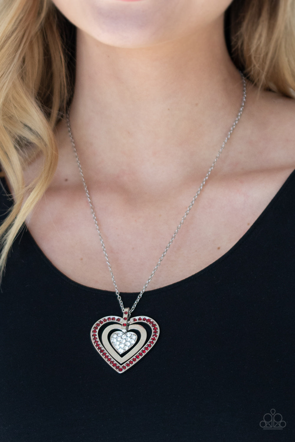 Paparazzi ♥ Bless Your Heart - Red ♥  Necklace