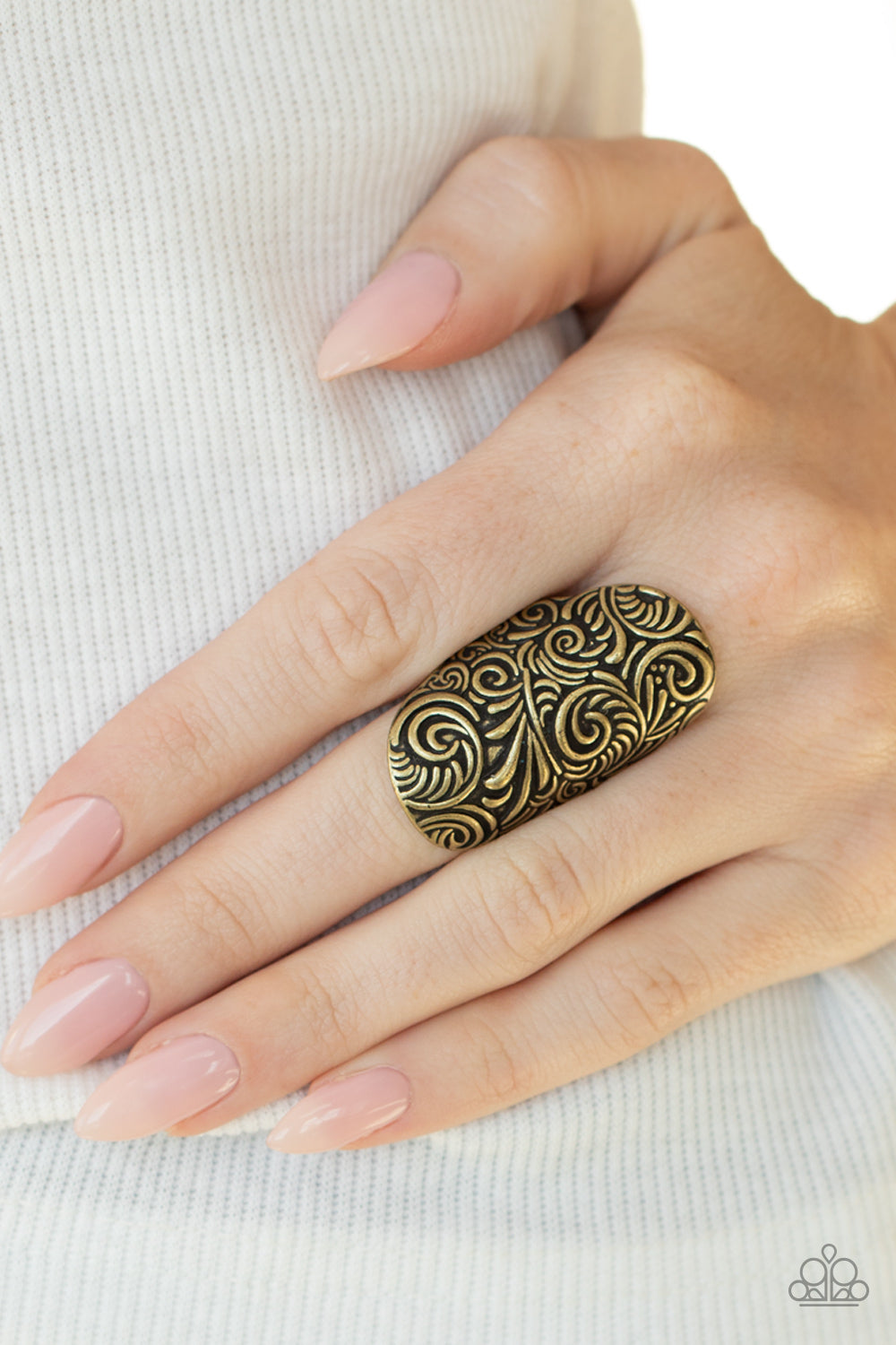 Paparazzi ♥ Paisley Paradise - Brass ♥  Ring