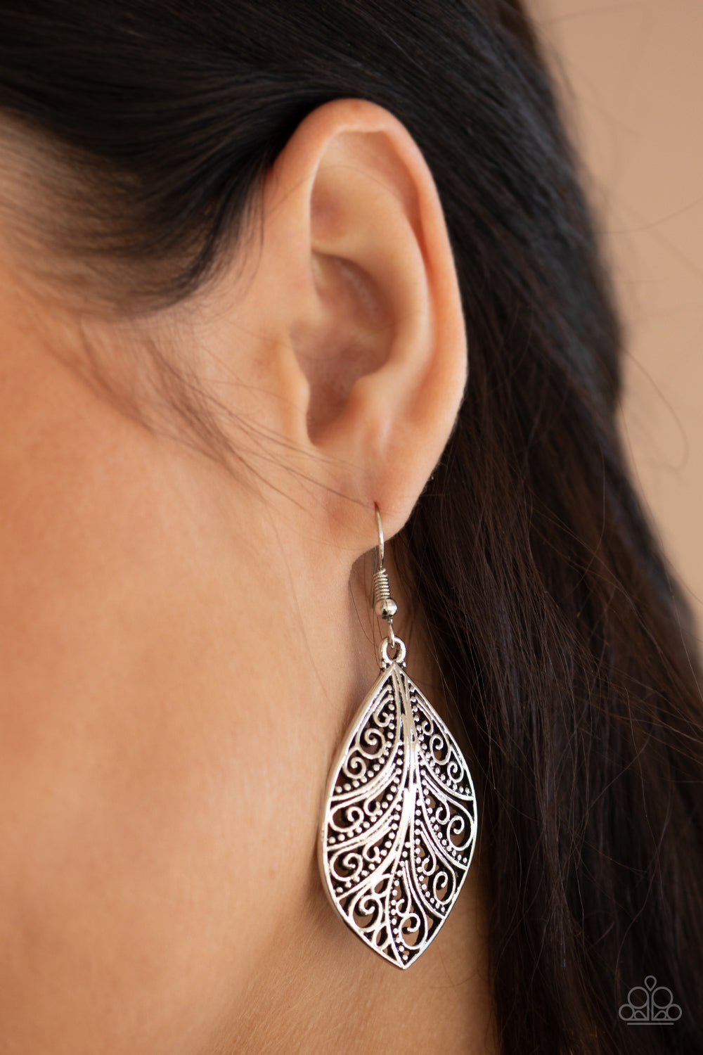 Paparazzi ♥ One VINE Day - Silver ♥  Earrings