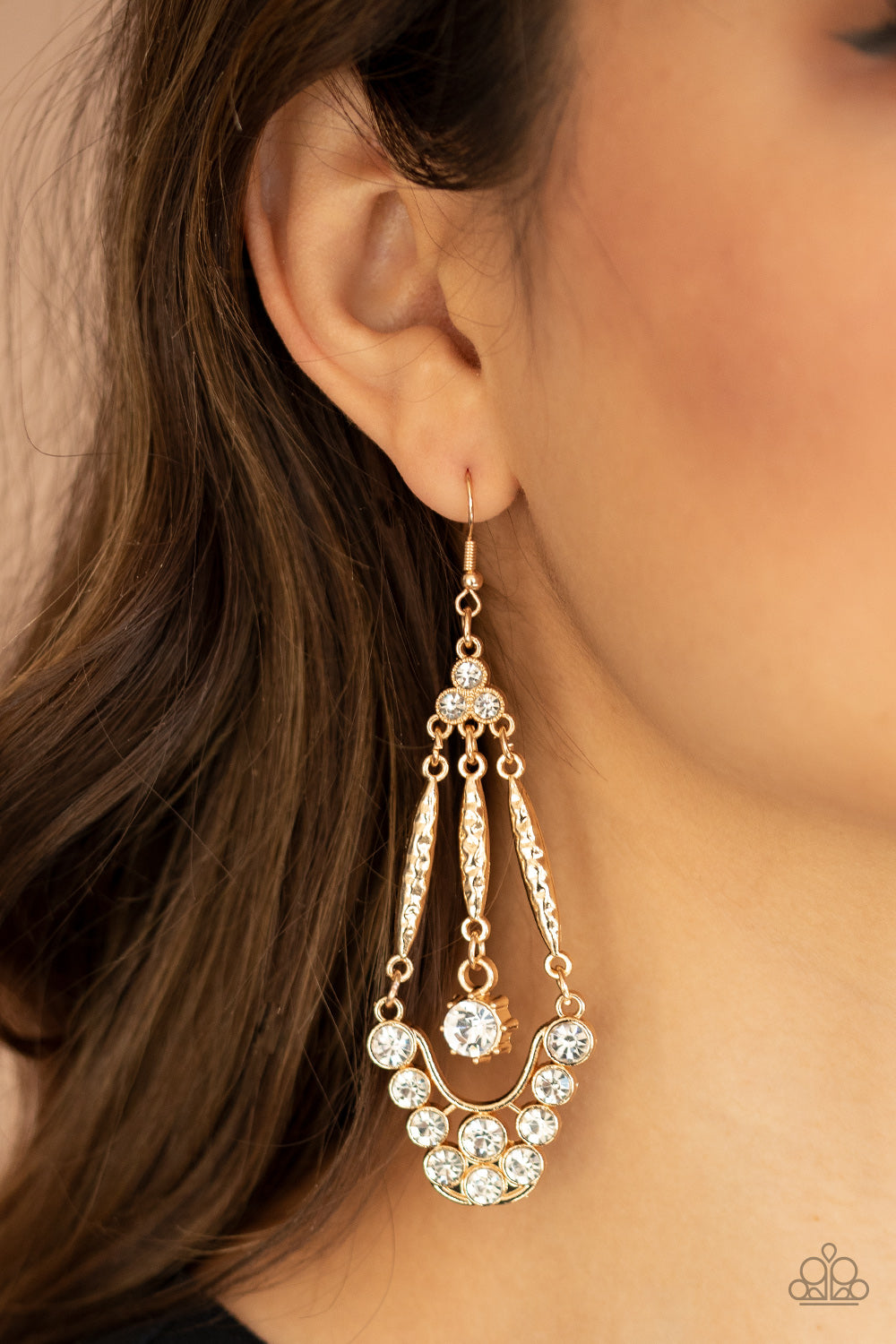 Paparazzi ♥ High-Ranking Radiance - Gold ♥  Earrings