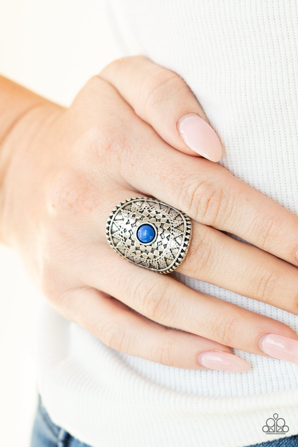 Paparazzi ♥ Mojave Rays - Blue ♥  Ring