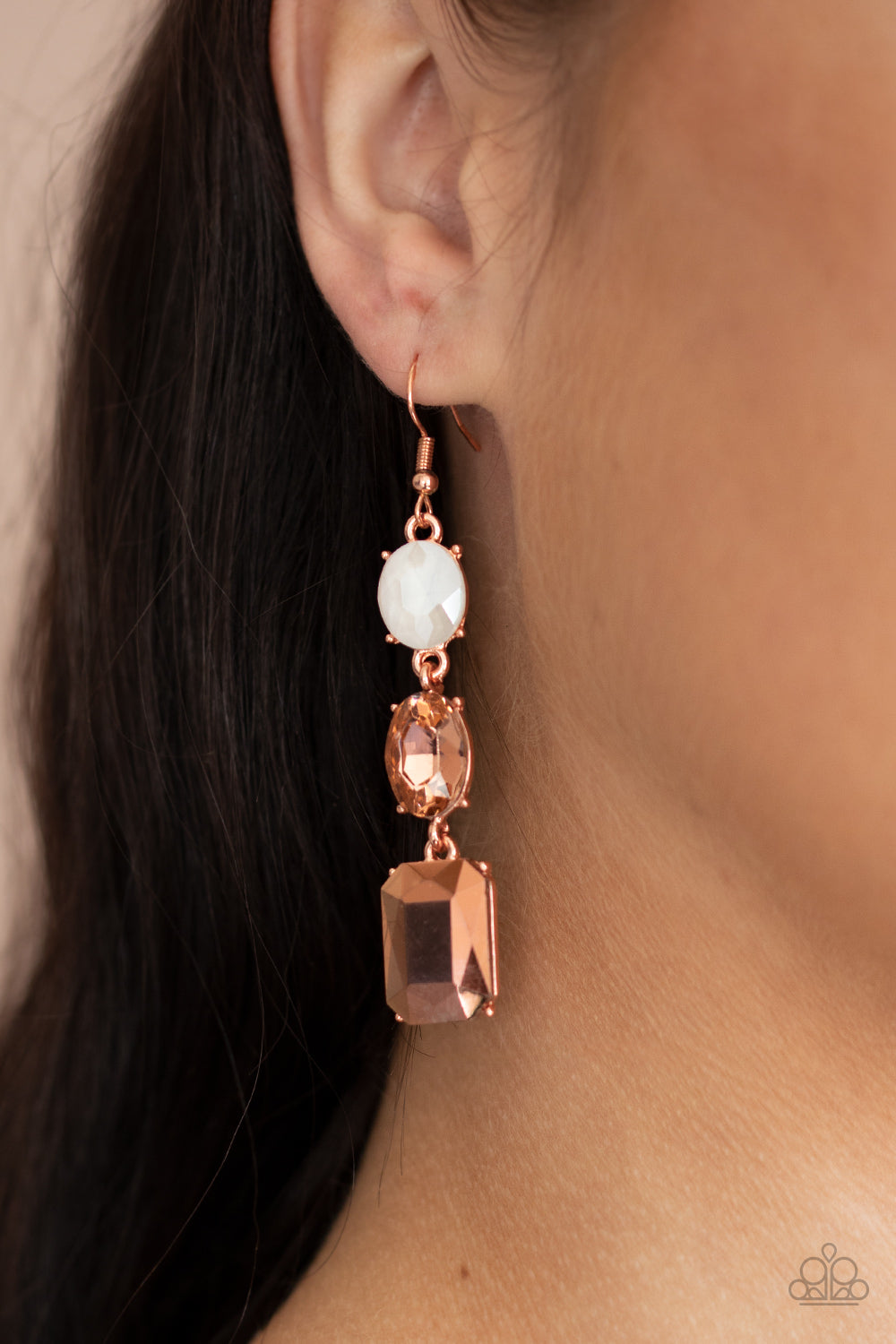 Paparazzi ♥ Dripping In Melodrama - Copper ♥  Earrings