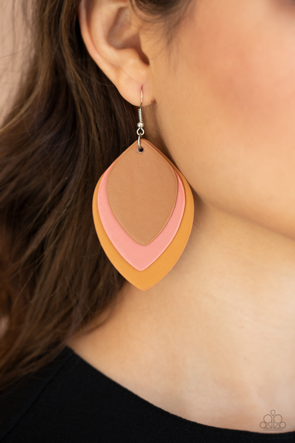 Paparazzi ♥ Light as a LEATHER - Multi ♥  Earrings