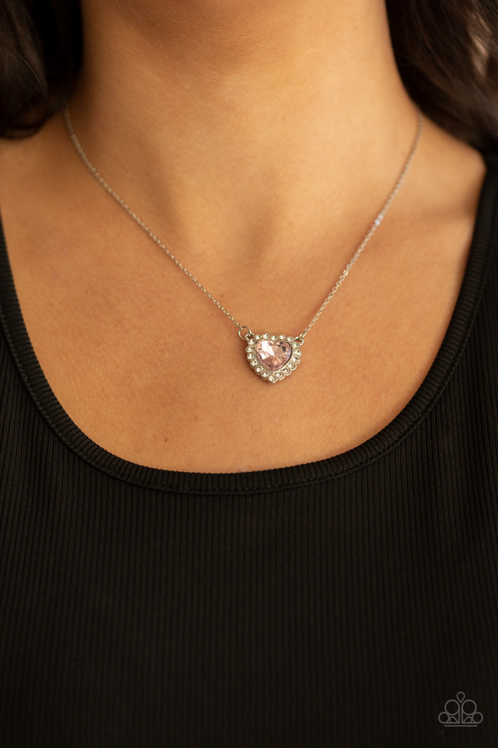 Paparazzi ♥ Out of the GLITTERY-ness of Your Heart - Pink ♥  Necklace