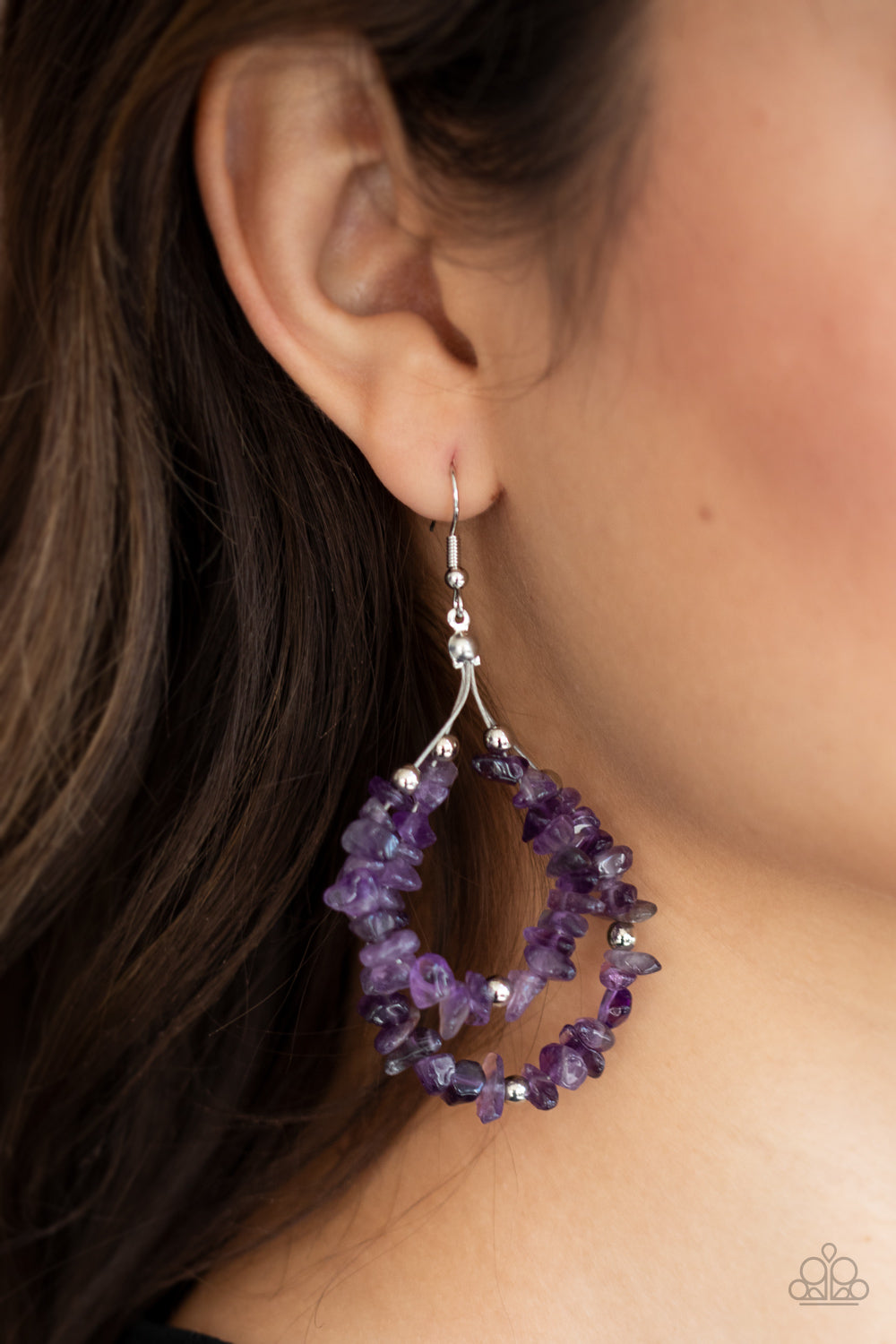 Paparazzi ♥ Canyon Rock Art - Purple ♥  Earrings