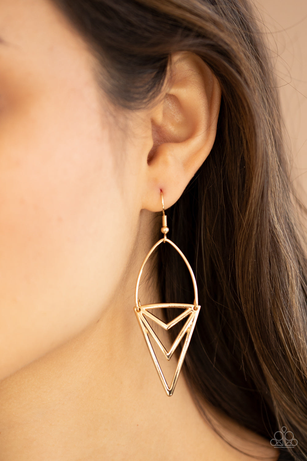 Paparazzi ♥ Proceed With Caution - Gold ♥  Earrings