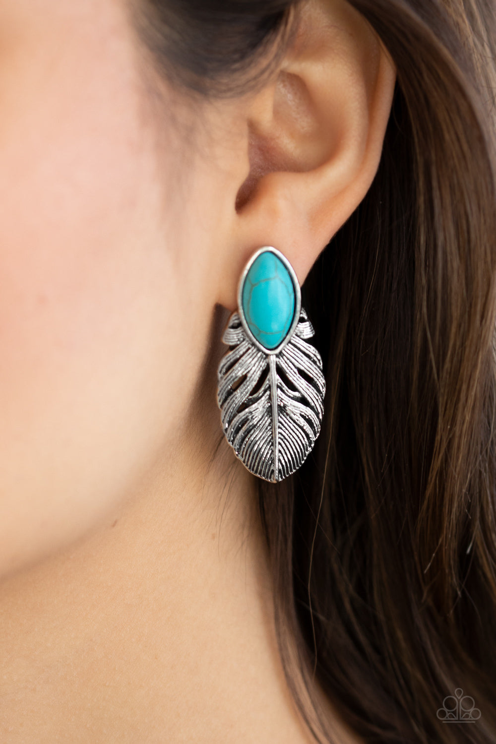 Paparazzi ♥ Rural Roadrunner - Blue ♥  Post Earrings