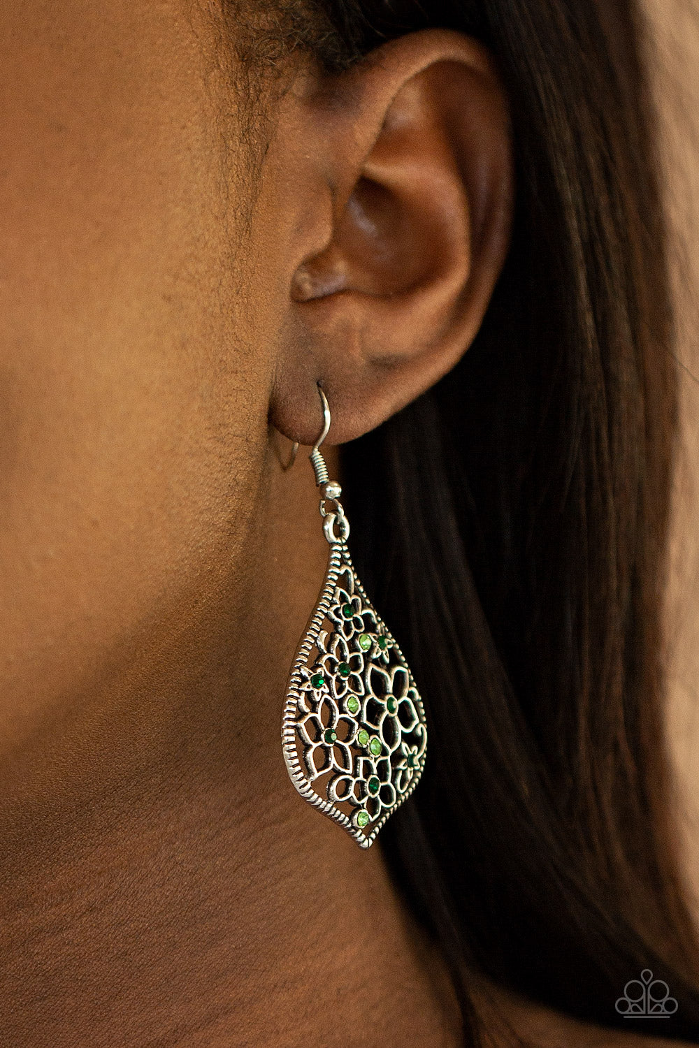 Paparazzi ♥ Full Out Florals - Green ♥  Earrings
