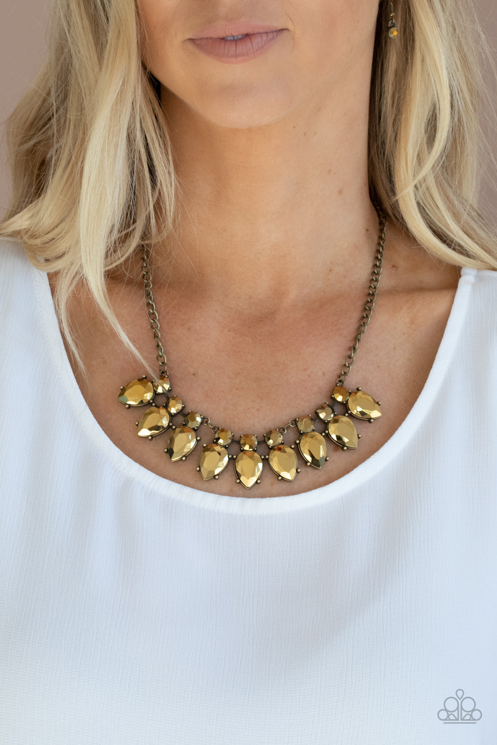 Paparazzi ♥ Extra Enticing - Brass ♥  Necklace