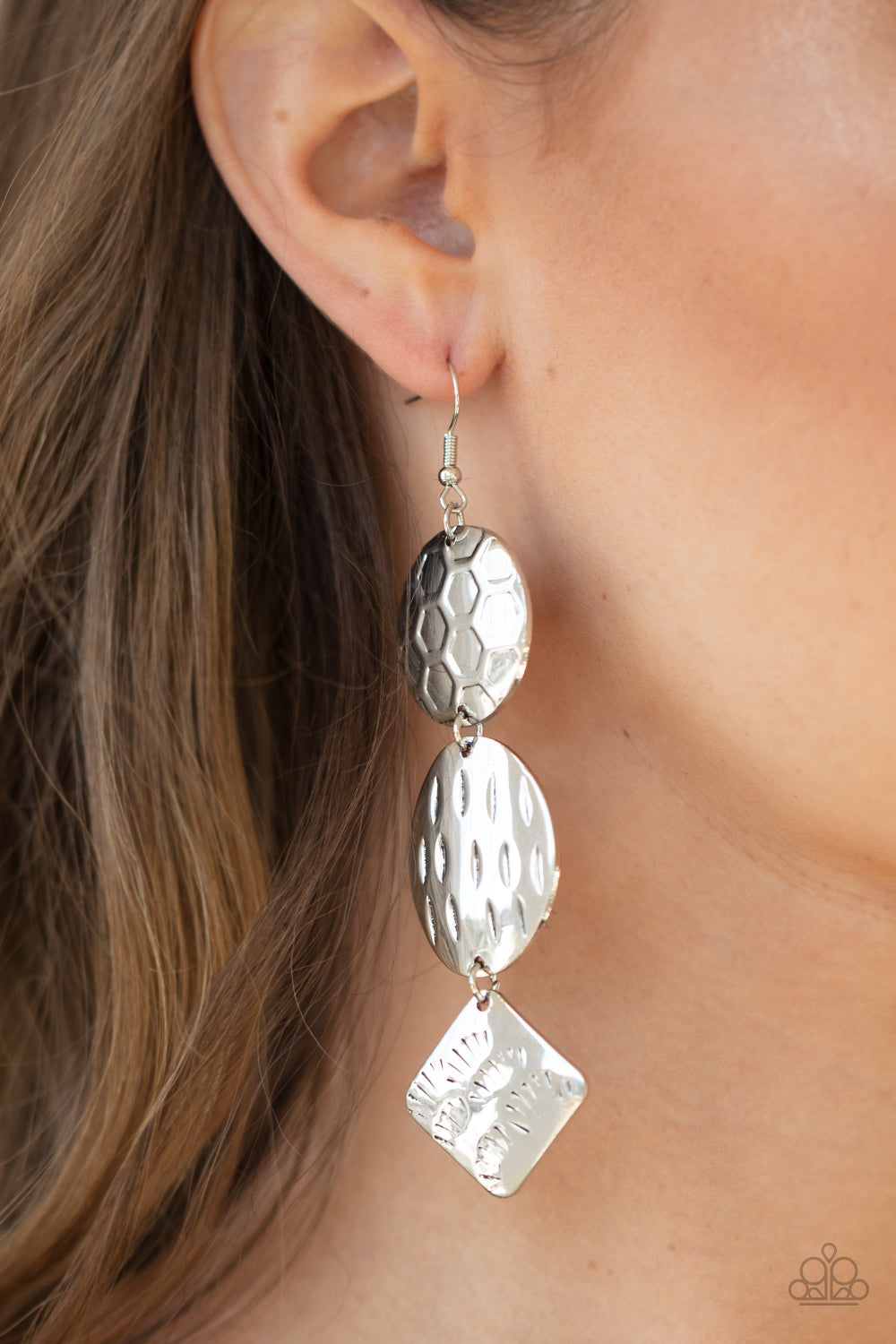 Paparazzi ♥ Mixed Movement - Silver ♥  Earrings