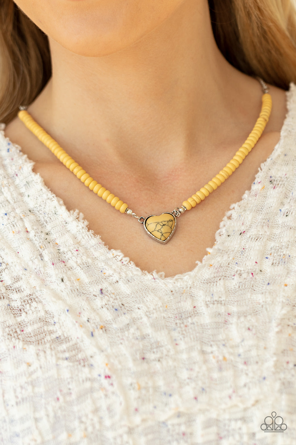Paparazzi ♥ Country Sweetheart - Yellow ♥  Necklace