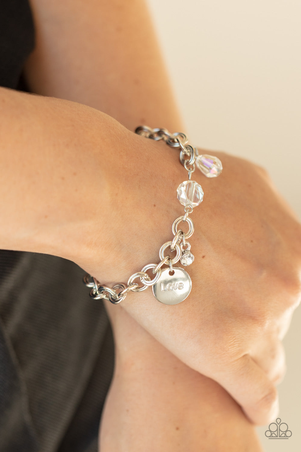 Paparazzi ♥ Lovable Luster - White ♥  Bracelet