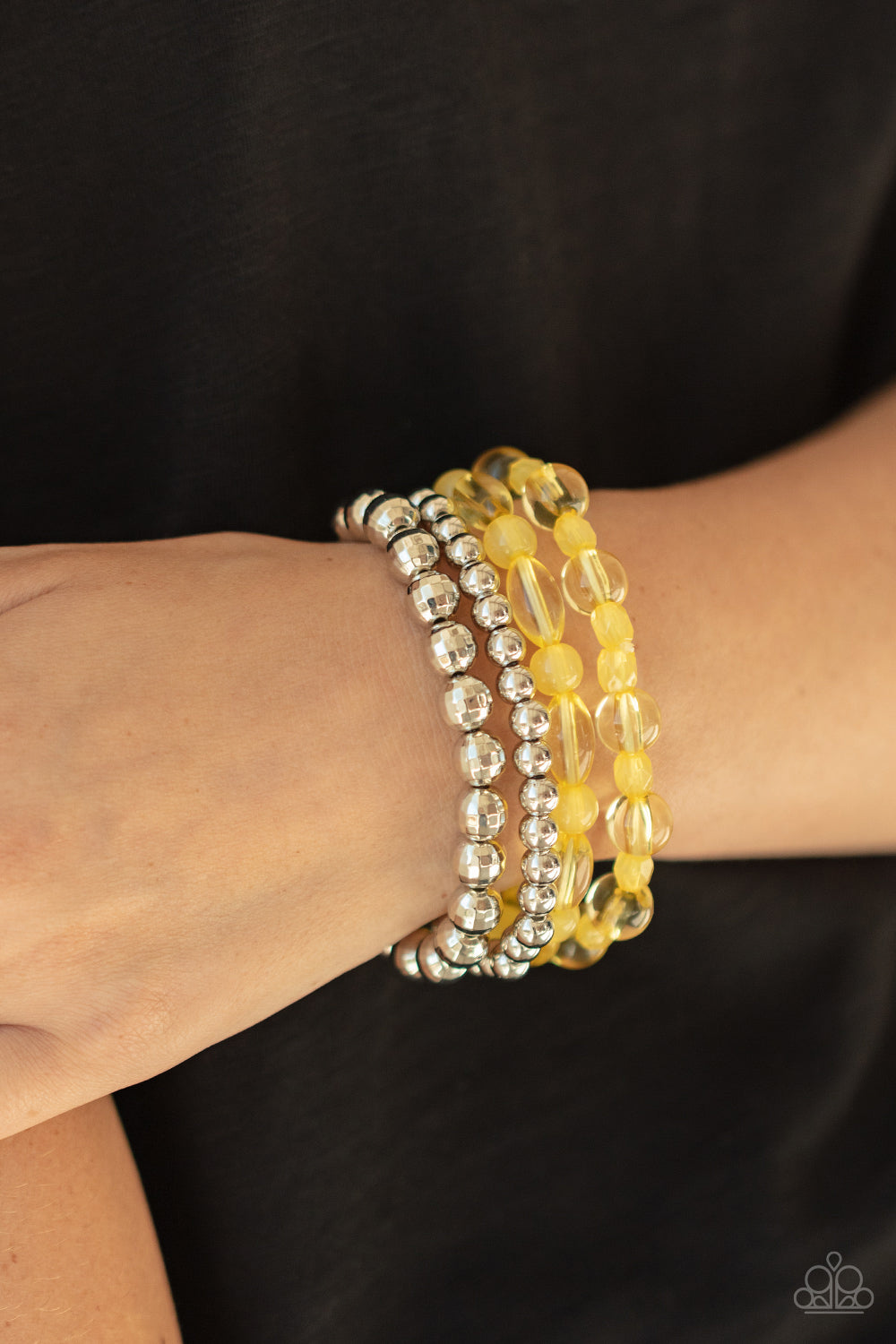 Paparazzi ♥ Delightfully Disco - Yellow ♥  Bracelet