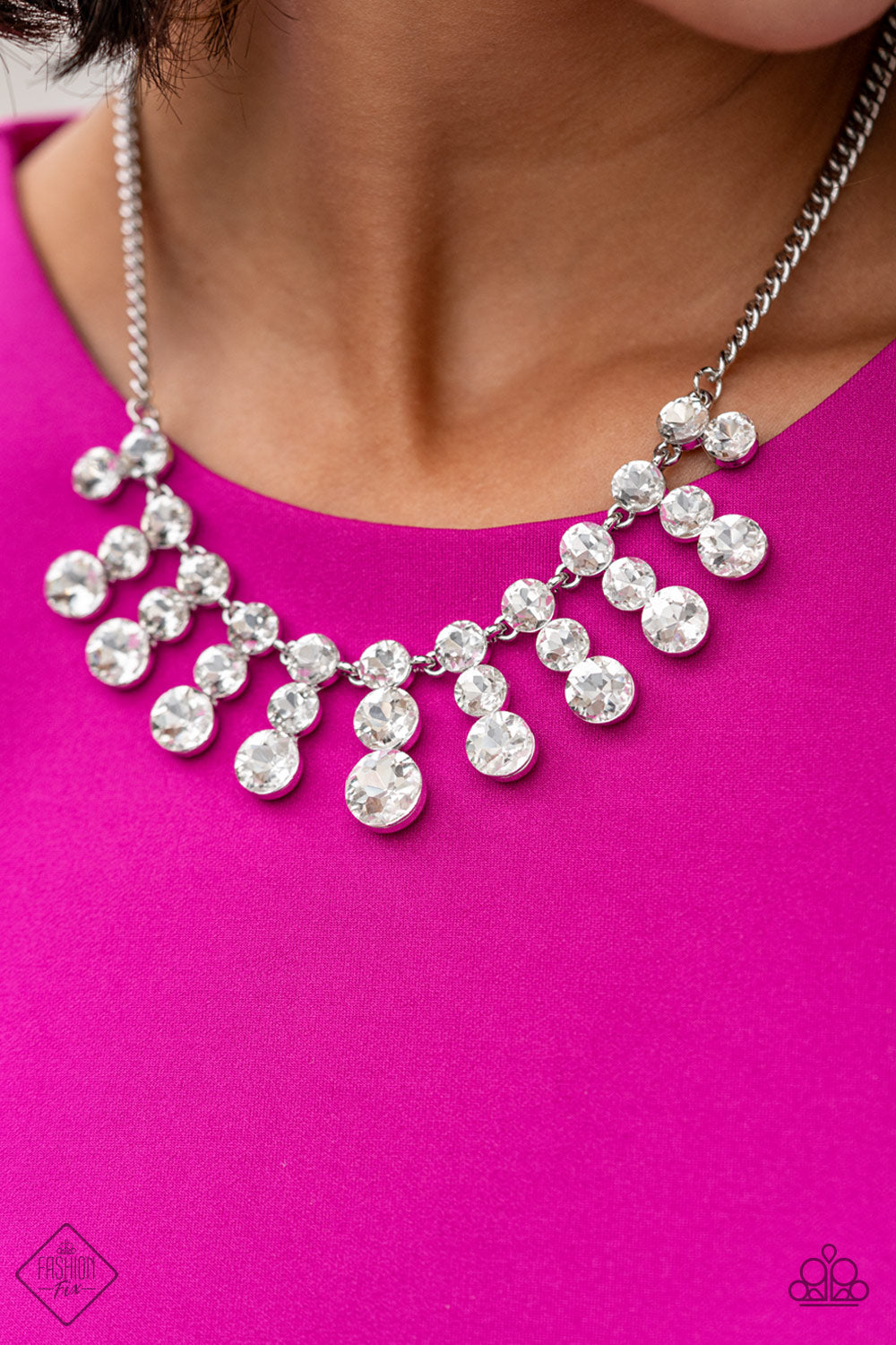 Paparazzi ♥ Celebrity Couture - White ♥  Necklace