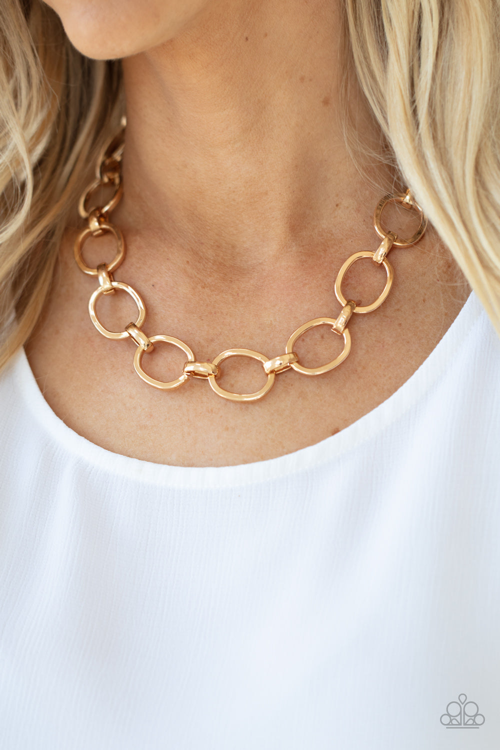 Paparazzi ♥ HAUTE-ly Contested - Gold ♥  Necklace