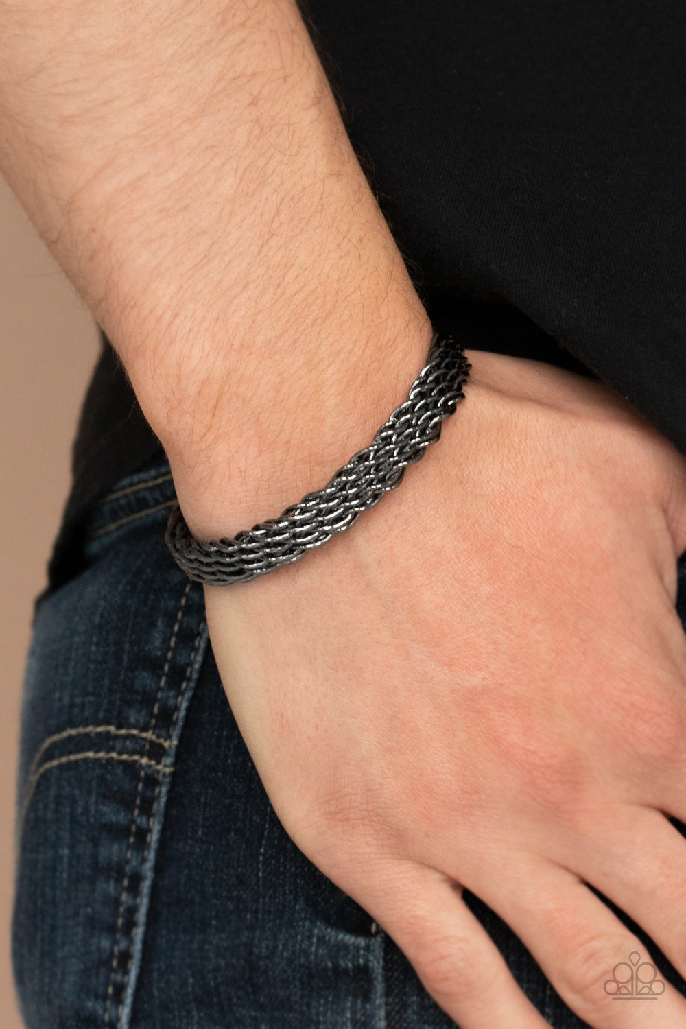 Paparazzi ♥ Metamorphosis - Black ♥  Mens Bracelet
