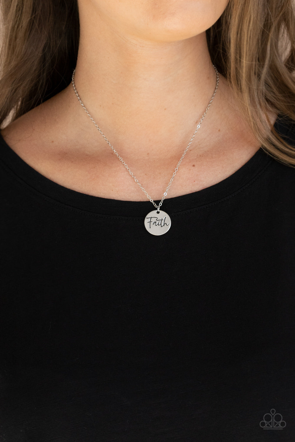 Paparazzi ♥ Choose Faith - Silver ♥  Necklace