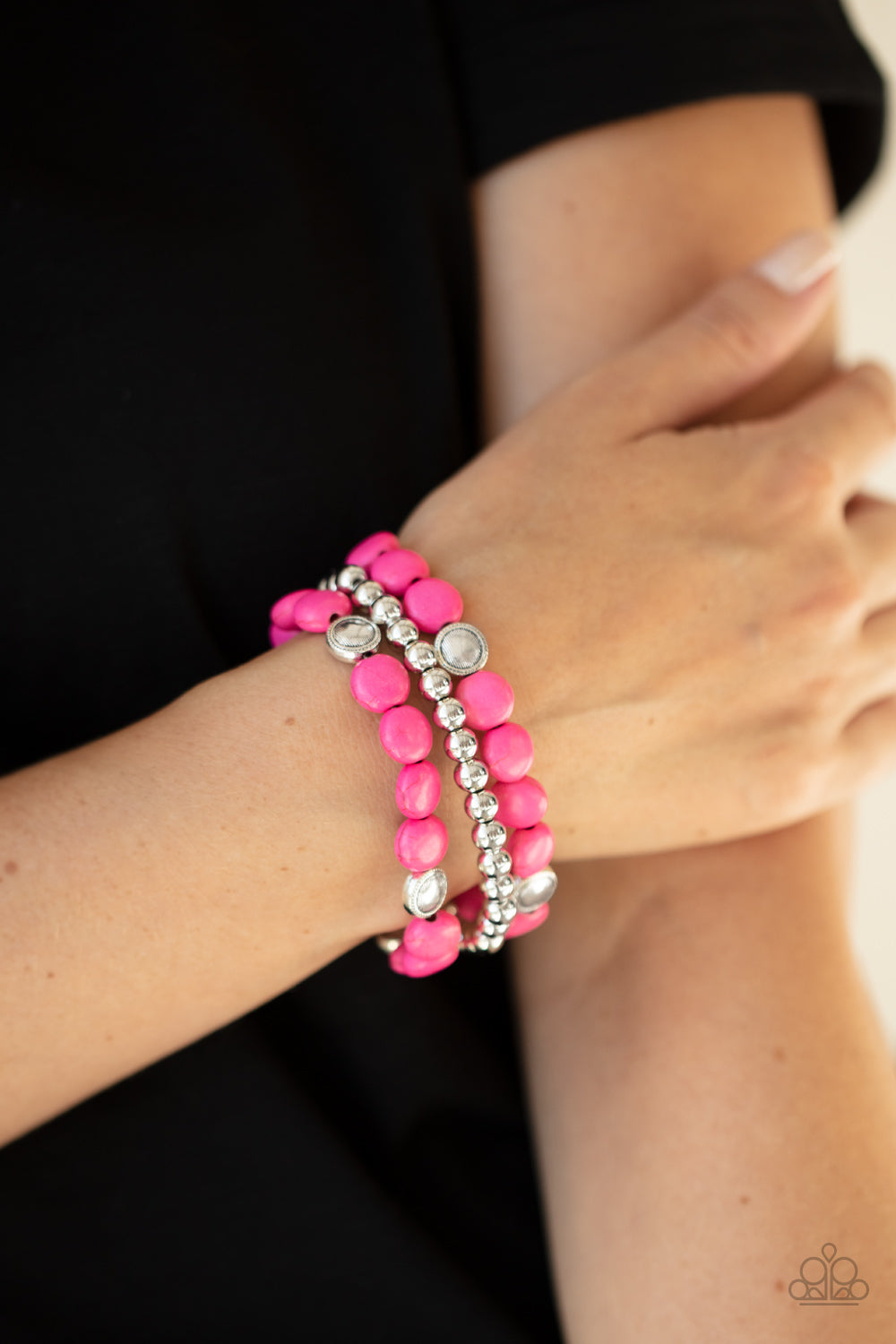Paparazzi ♥ Desert Verbena - Pink ♥  Bracelet