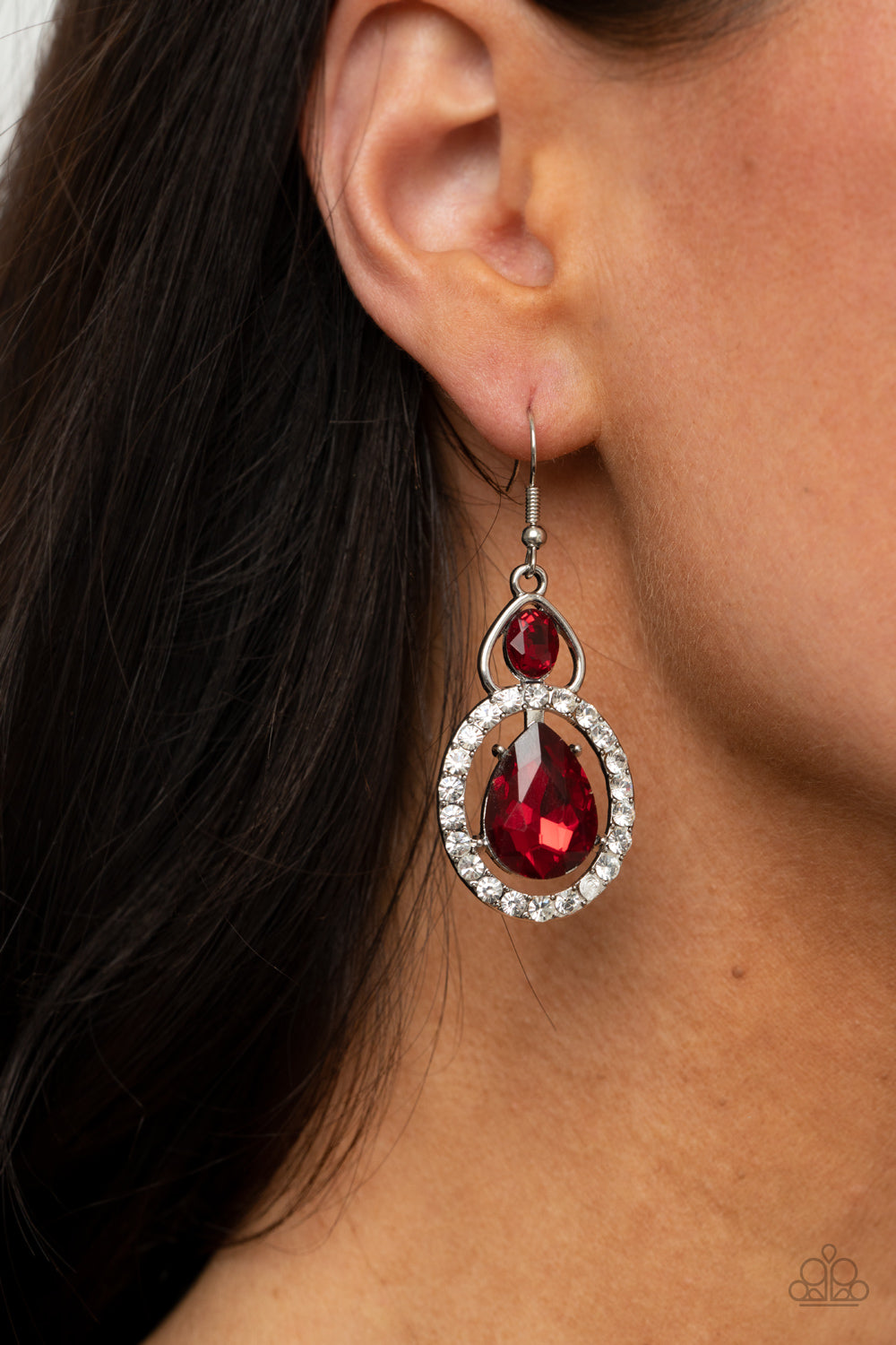 Paparazzi ♥ Double The Drama - Red ♥  Earrings