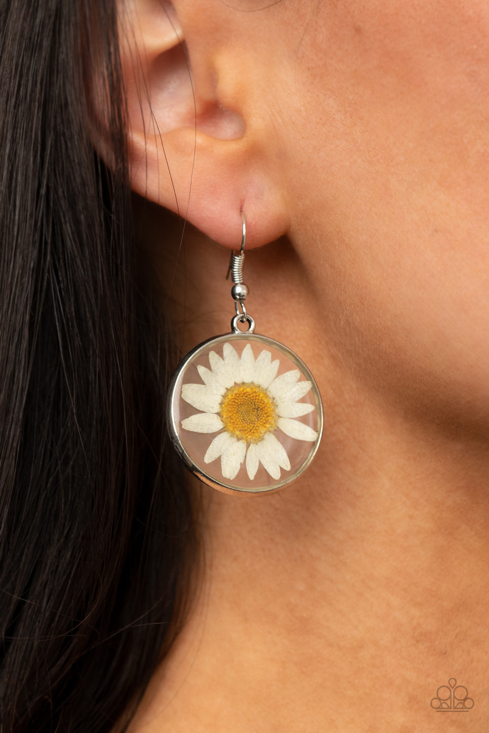Paparazzi ♥ Forever Florals - White ♥  Earrings