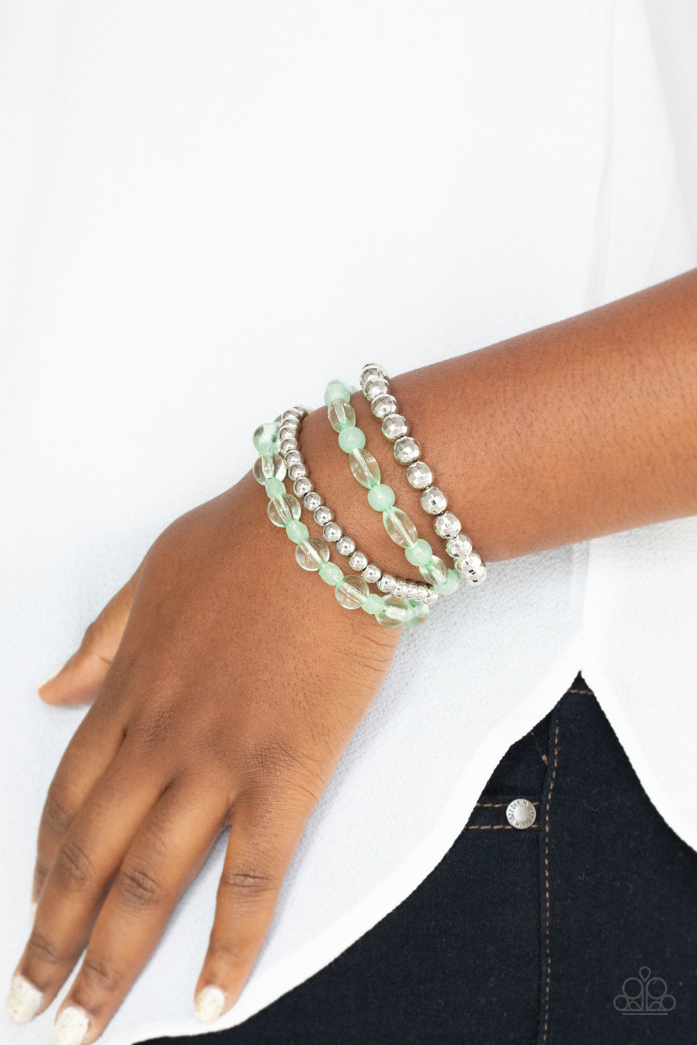 Paparazzi ♥ Delightfully Disco - Green ♥  Bracelet