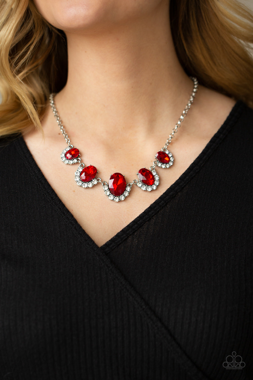 Paparazzi ♥ The Queen Demands It - Red ♥  Necklace