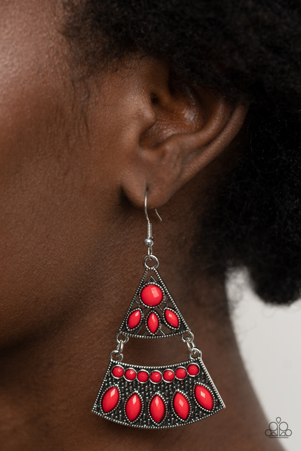 Paparazzi ♥ Desert Fiesta - Red ♥  Earrings