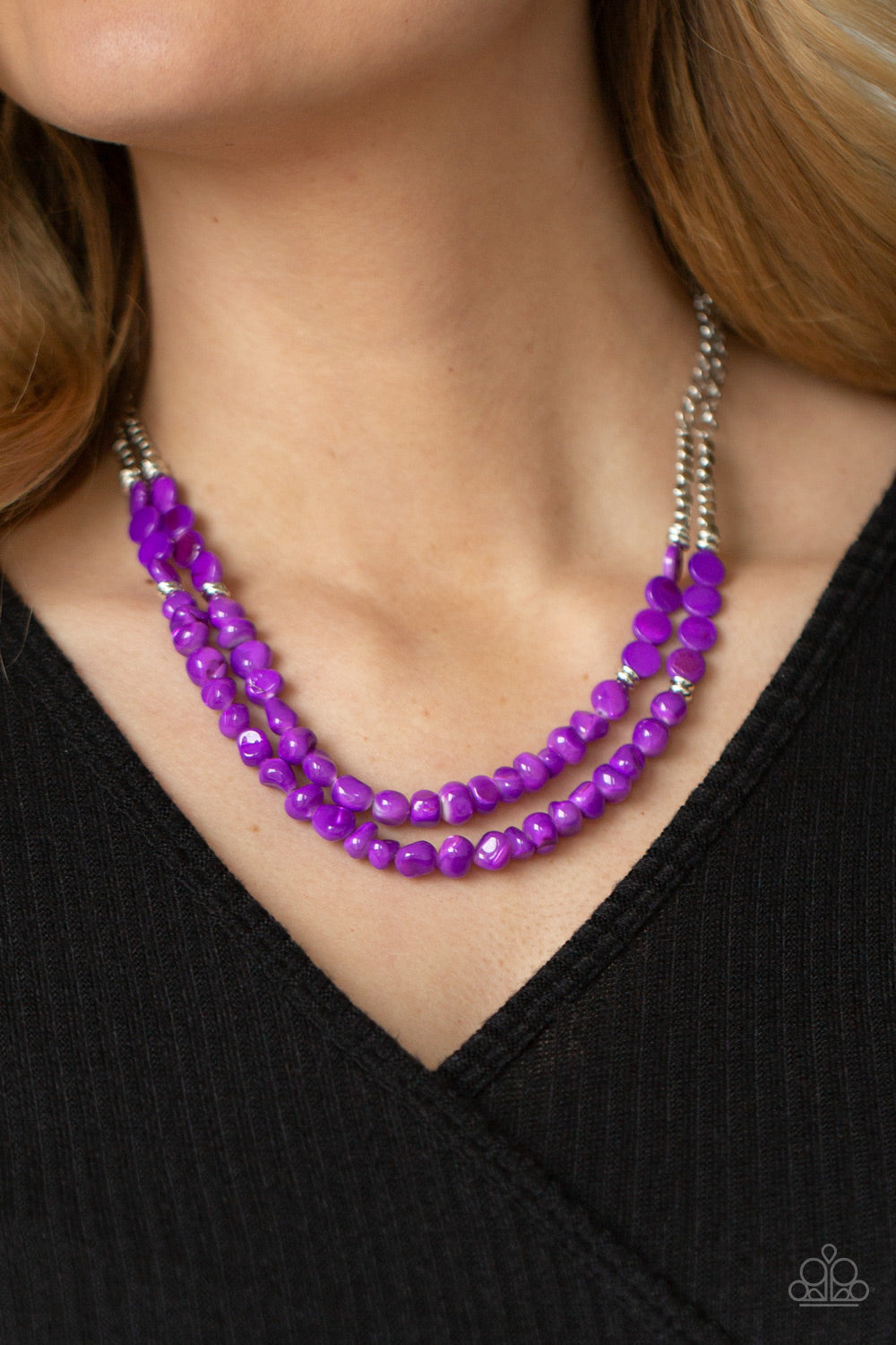Paparazzi ♥ Staycation Status - Purple ♥  Necklace