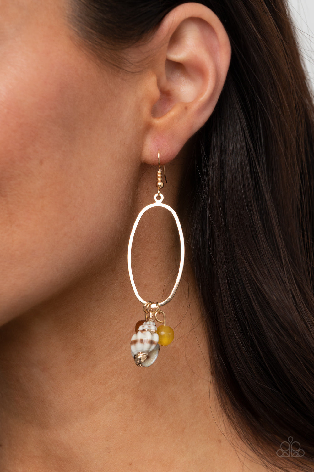 Paparazzi ♥ Golden Grotto - Yellow ♥  Earrings