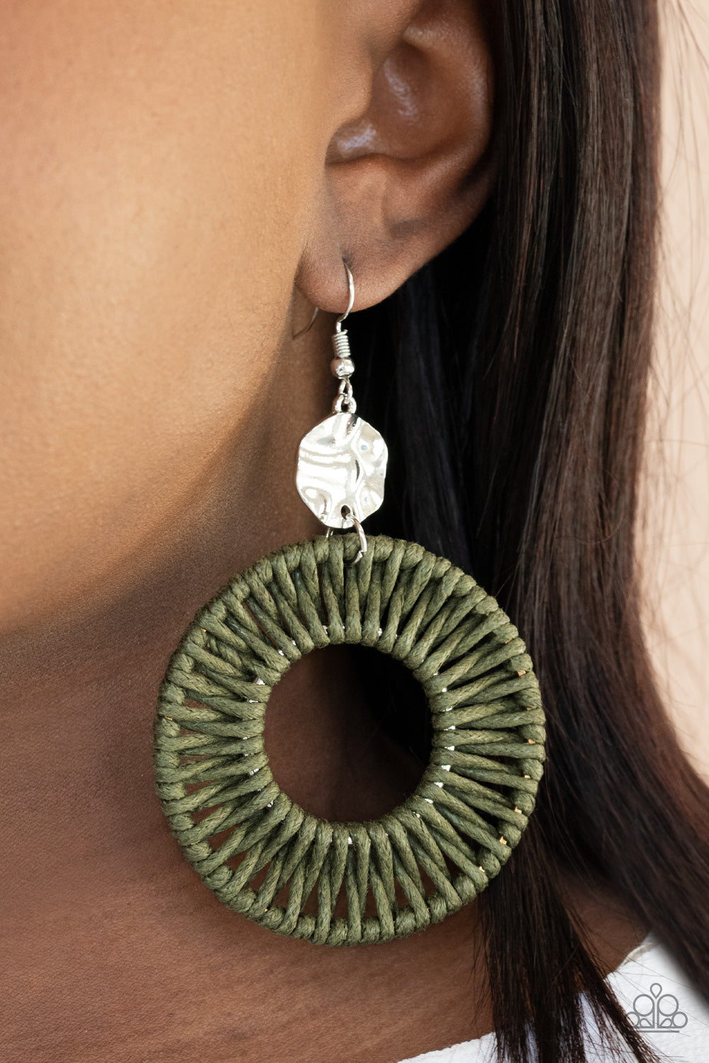 Paparazzi ♥ Total Basket Case - Green ♥  Earrings