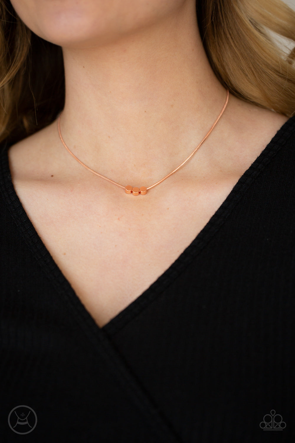 Paparazzi ♥ Dynamically Dainty - Copper ♥  Necklace