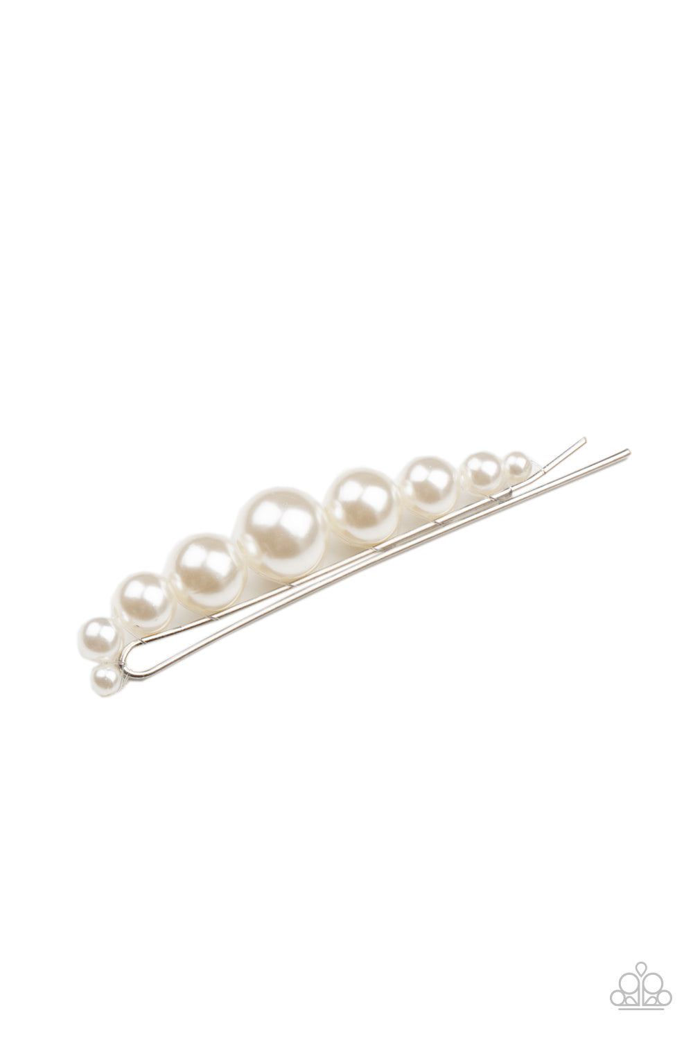 Paparazzi ♥ Elegantly Efficient - White ♥  Hair Clip