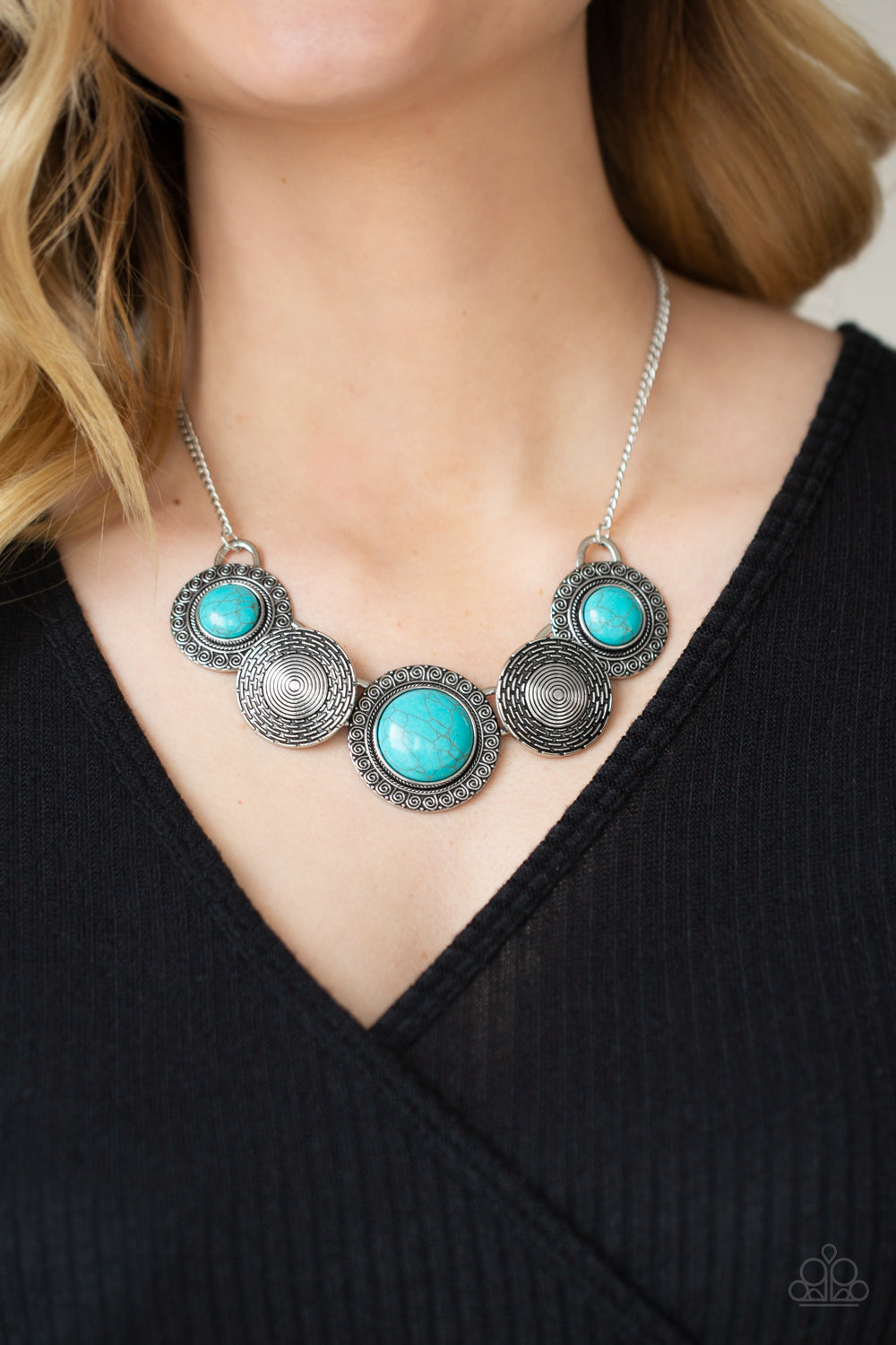 Paparazzi ♥ Canyon Cottage - Blue ♥  Necklace