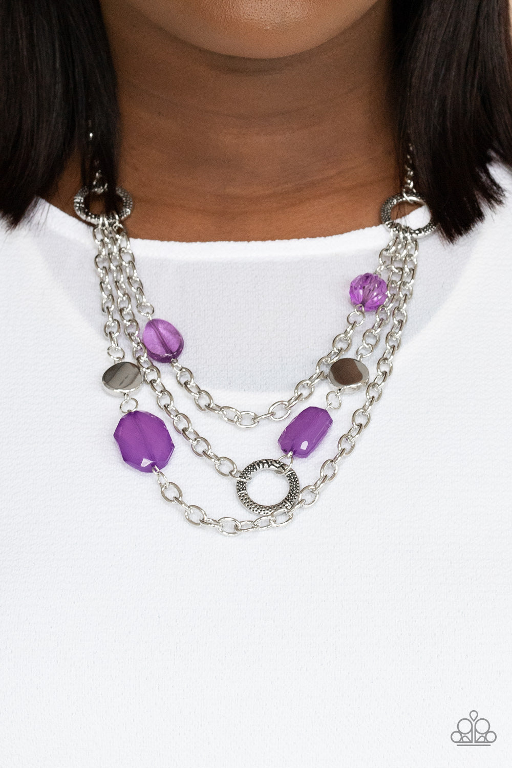 Paparazzi ♥ Oceanside Spa - Purple ♥  Necklace