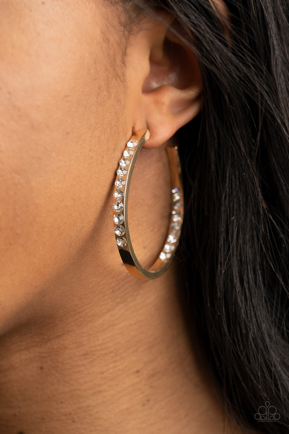 Paparazzi ♥ Borderline Brilliance - Gold ♥  Earrings