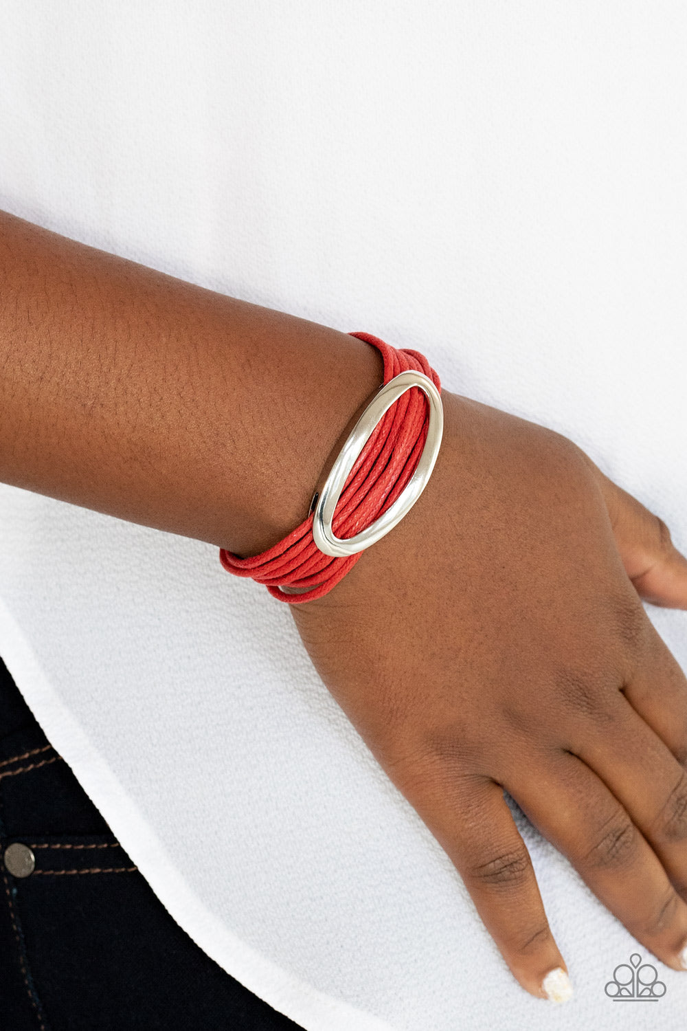 Paparazzi ♥ Corded Couture - Red ♥  Bracelet
