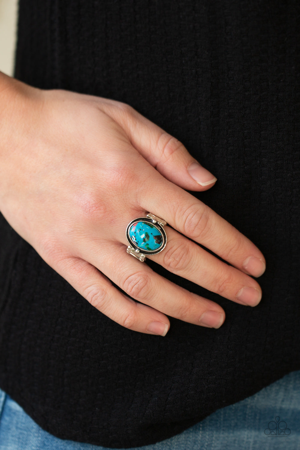 Paparazzi ♥ Terrifically Terrazzo - Blue ♥  Ring