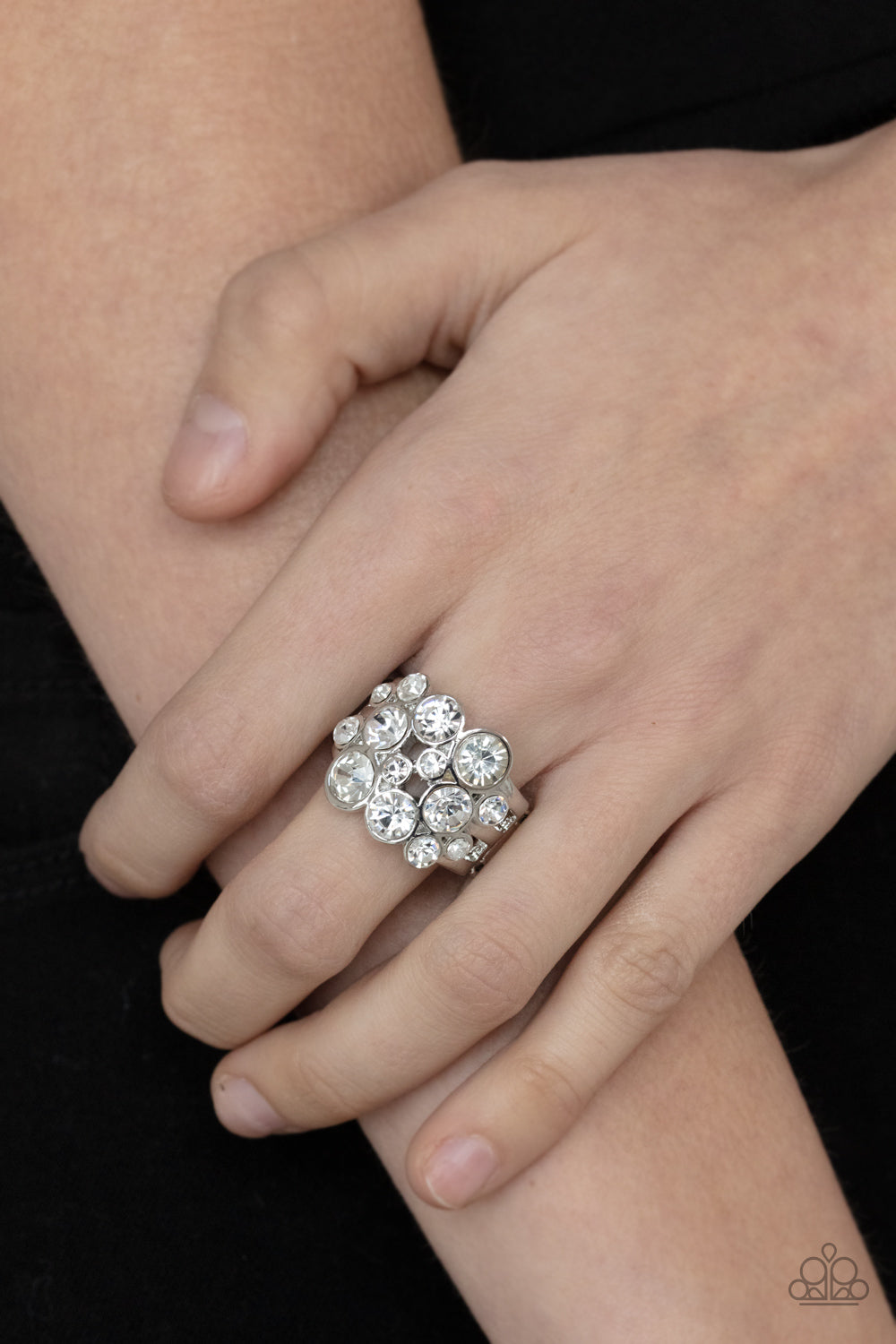 Paparazzi ♥ Bubbling Bravado - White ♥  Ring