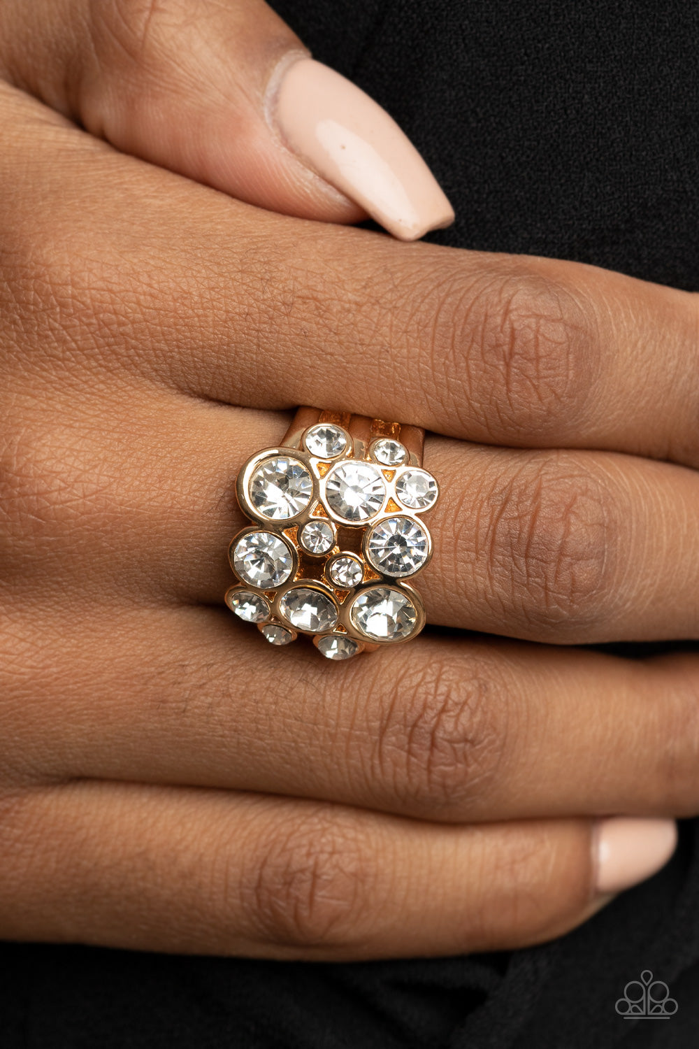 Paparazzi ♥ Bubbling Bravado - Gold ♥  Ring