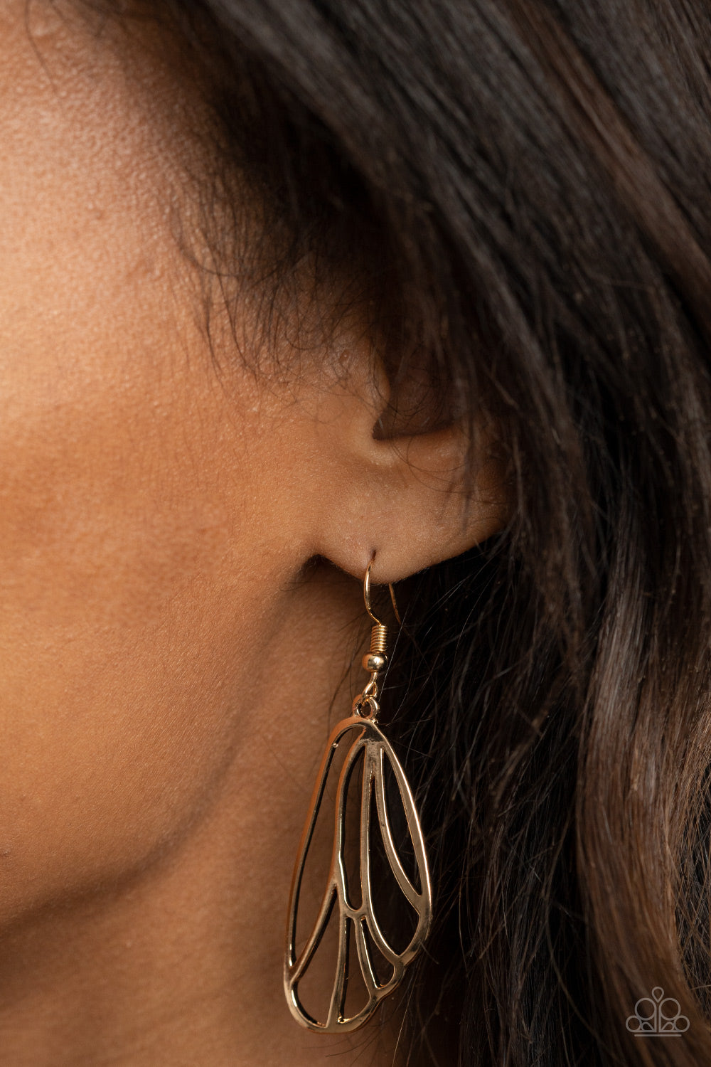 Paparazzi ♥ Turn Into A Butterfly - Gold ♥  Earrings