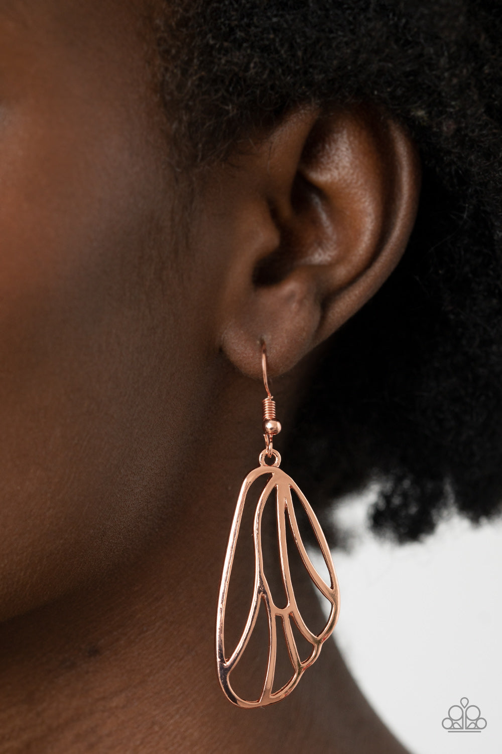 Paparazzi ♥ Turn Into A Butterfly - Copper ♥  Earrings